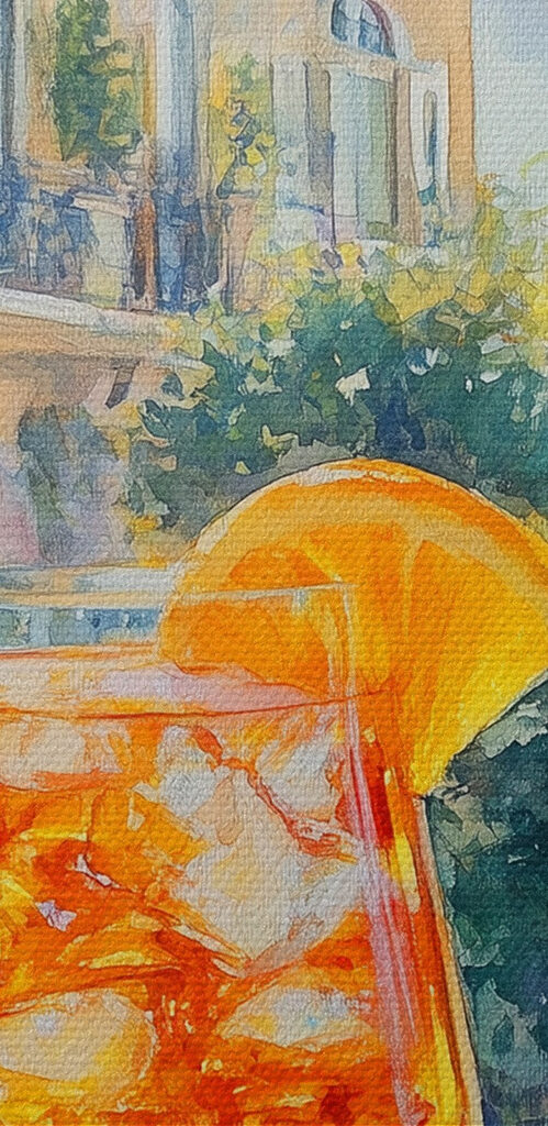 Glass of orange juice with oranges in the background