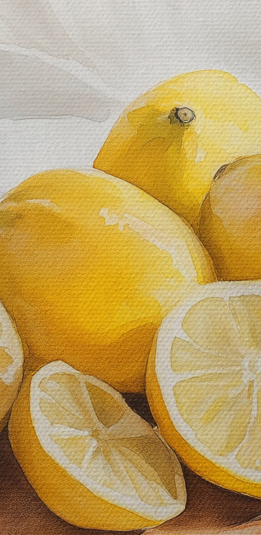 Groupe de citrons sur une planche à découper