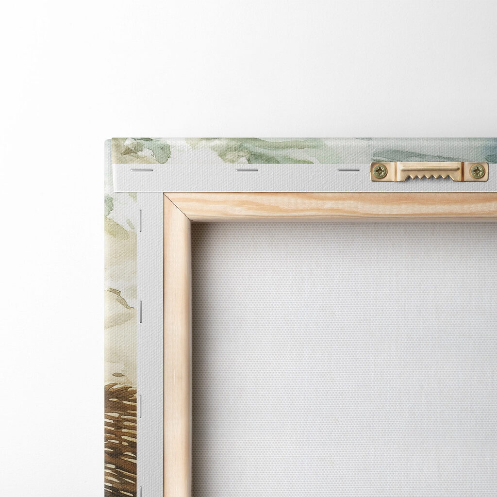 Watercolor of two glasses of wine next to a picnic basket and a book