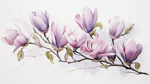 Branche avec des fleurs violettes Branche avec des fleurs violettes