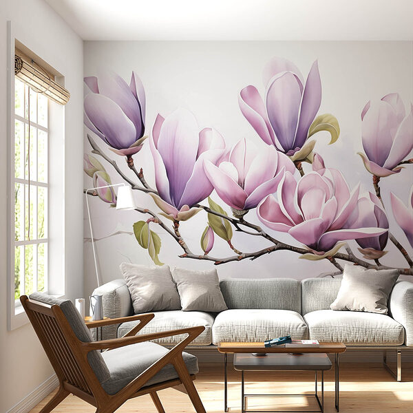 Branche avec des fleurs violettes Branche avec des fleurs violettes