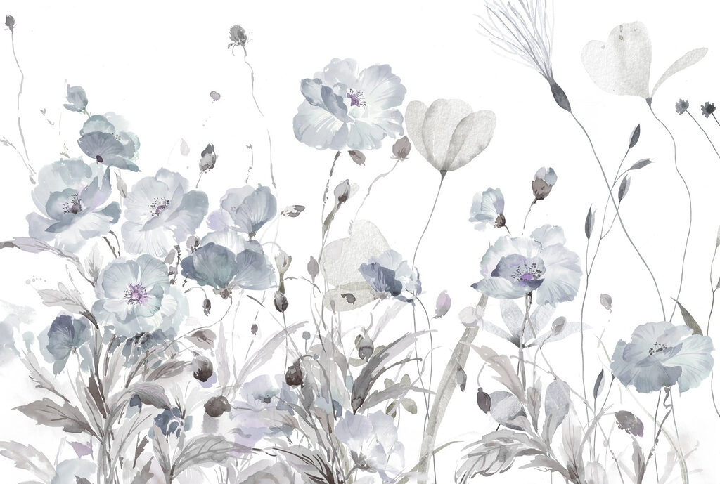 Peinture de fleurs sur fond blanc Peinture de fleurs sur fond blanc