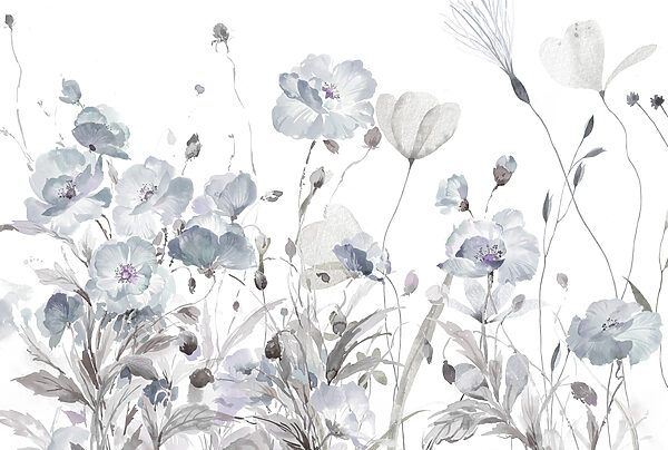 Peinture de fleurs sur fond blanc Peinture de fleurs sur fond blanc