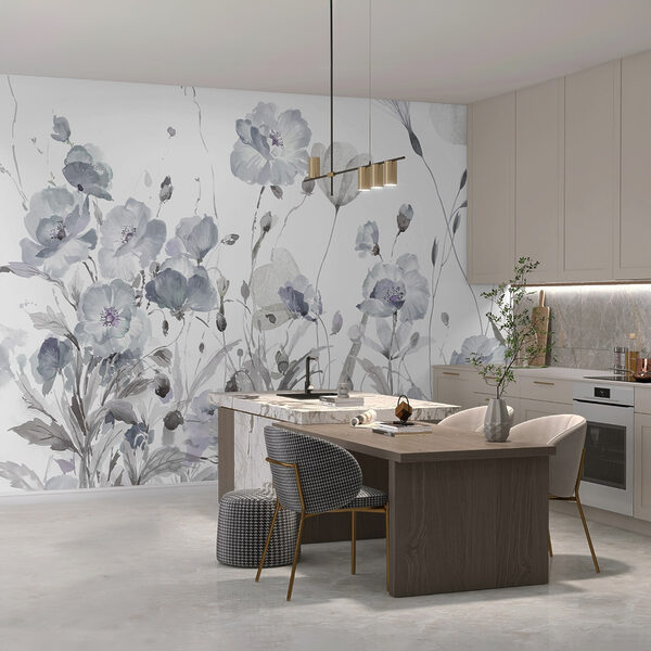Peinture de fleurs sur fond blanc Peinture de fleurs sur fond blanc
