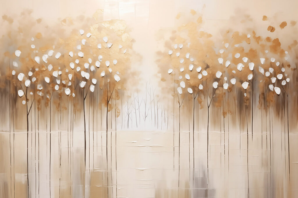 Serene trees in soft hues