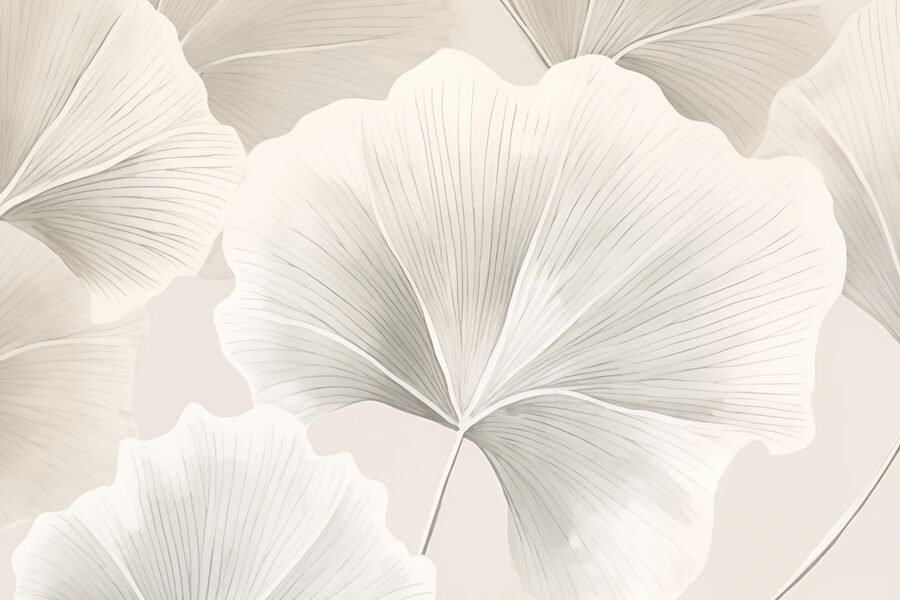 Feuilles délicates dans des tons doux.