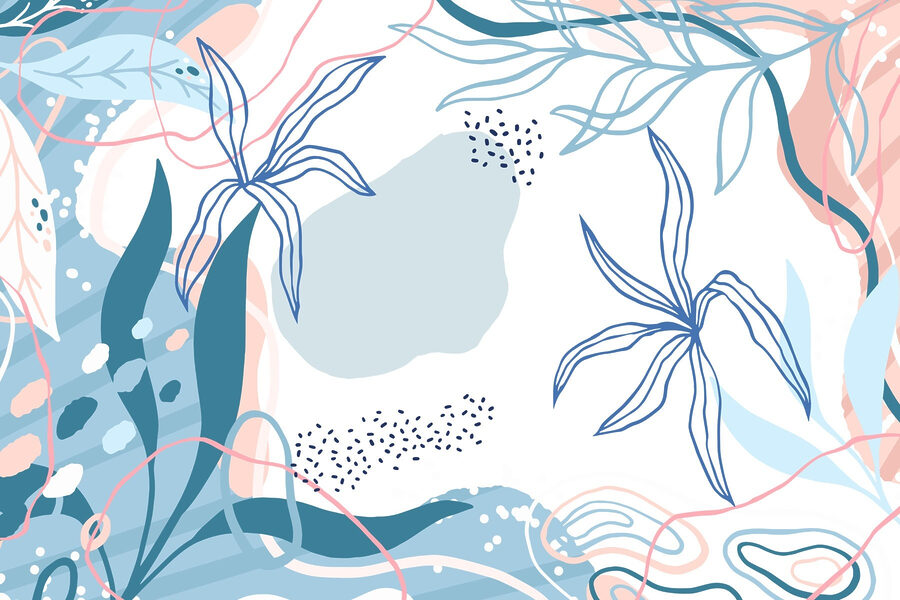 Motif floral bleu et rose Motif floral bleu et rose