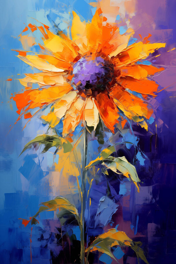 Peinture d'un tournesol Peinture d'un tournesol