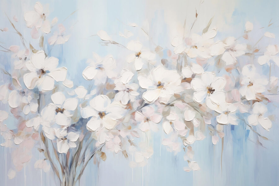 Peinture de fleurs blanches Peinture de fleurs blanches