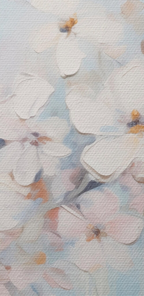 Painting of white flowers
