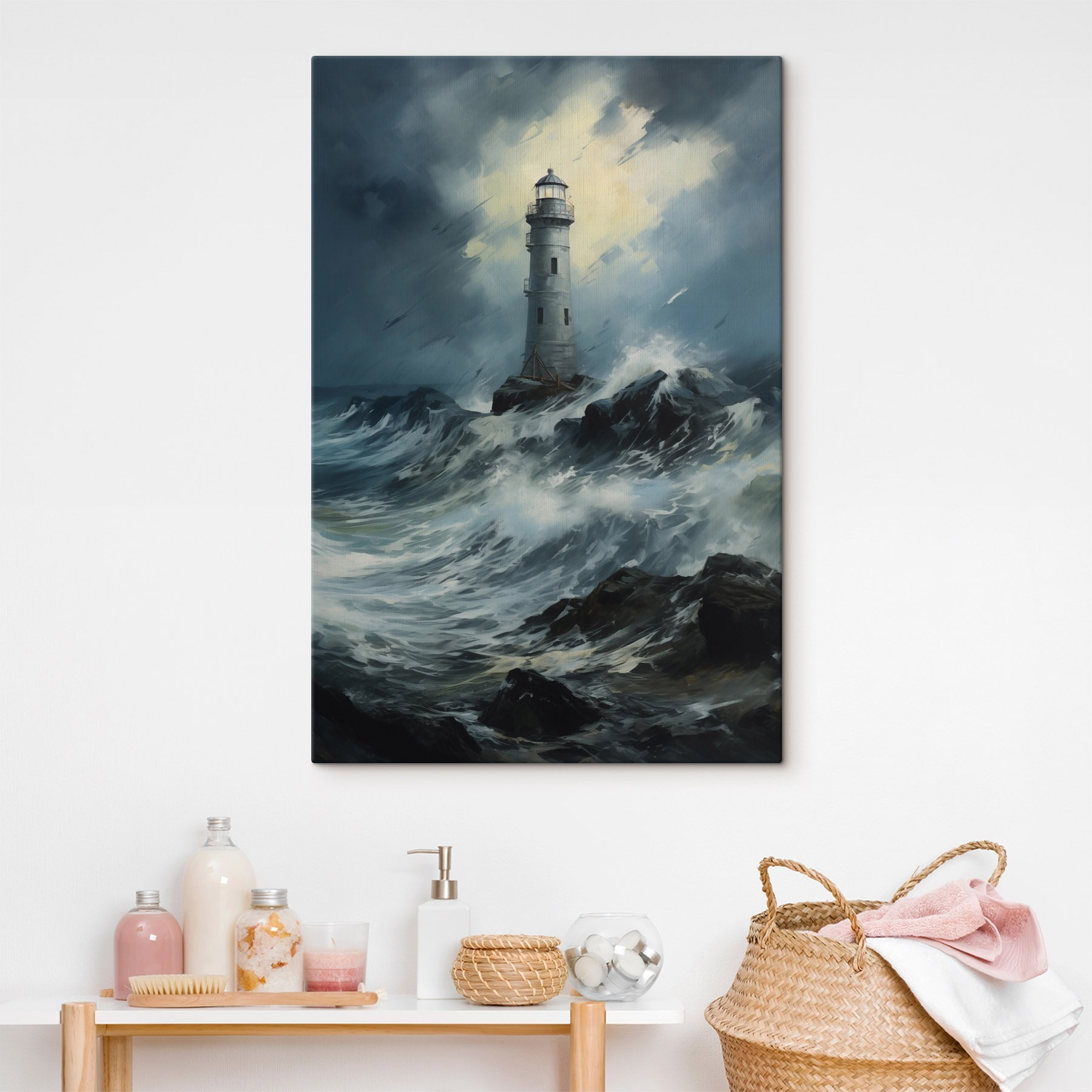 Lighthouse in the ocean