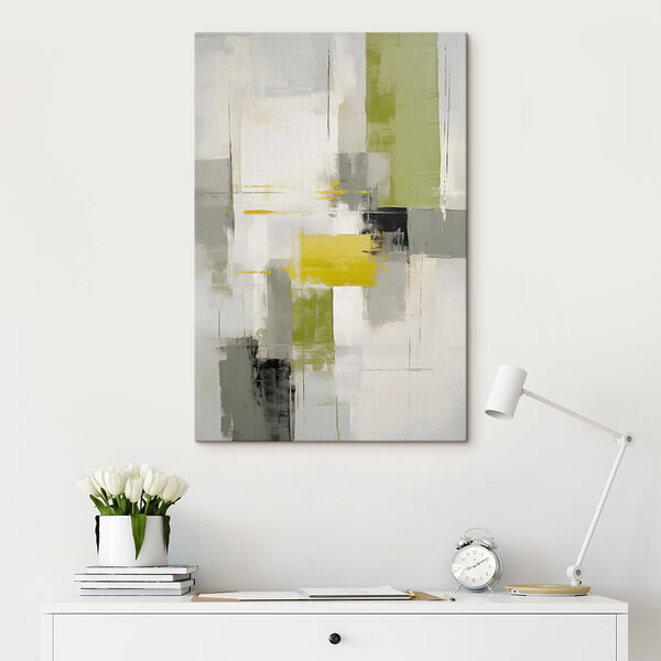 Peinture d'un art gris et jaune Peinture d'un art gris et jaune