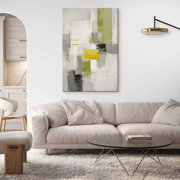 Peinture d'un art gris et jaune Peinture d'un art gris et jaune