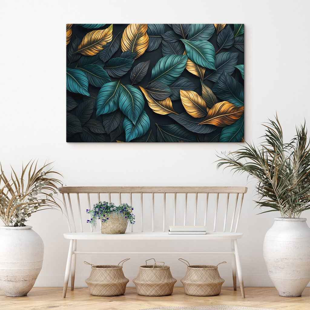 Vibrant leaves in harmonious colors