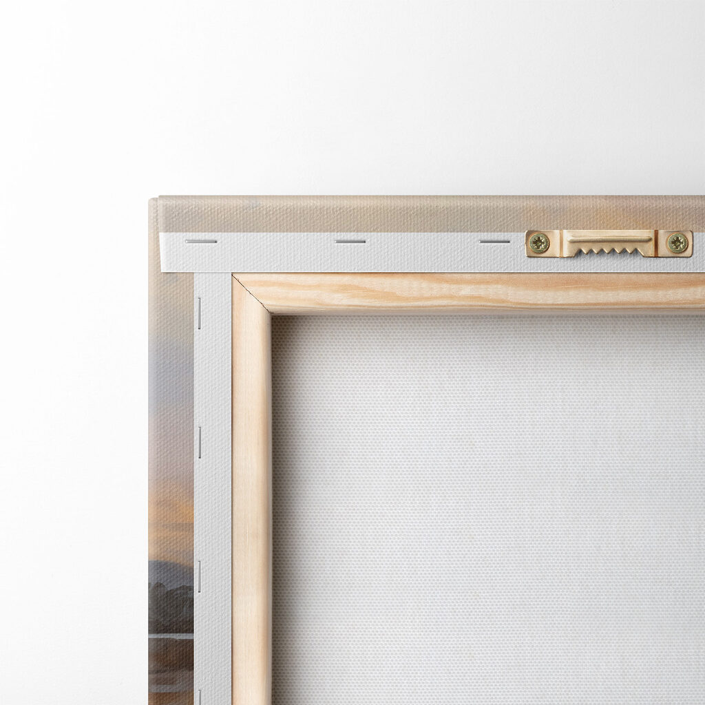 Painting of a sailboat on a calm lake Painting of a sailboat on a calm lake