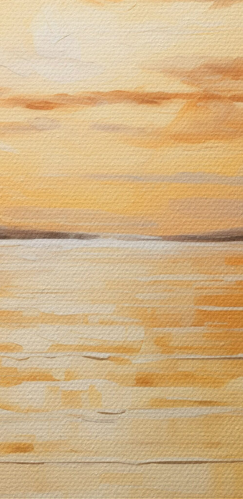 Painting of a sailboat on a calm lake Painting of a sailboat on a calm lake