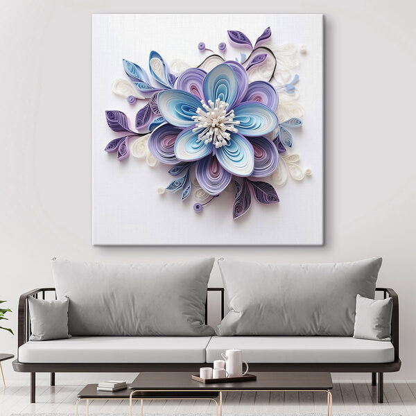 Fleur en papier réalisée avec des bandes de papier Fleur en papier réalisée avec des bandes de papier