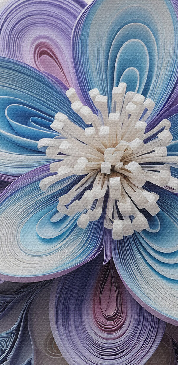 Fleur en papier réalisée avec des bandes de papier Fleur en papier réalisée avec des bandes de papier