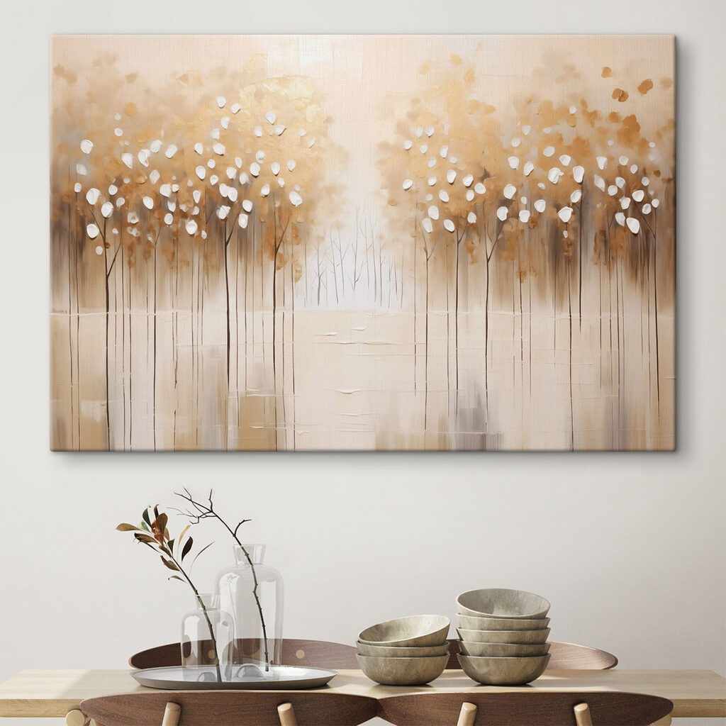 Serene trees in soft hues