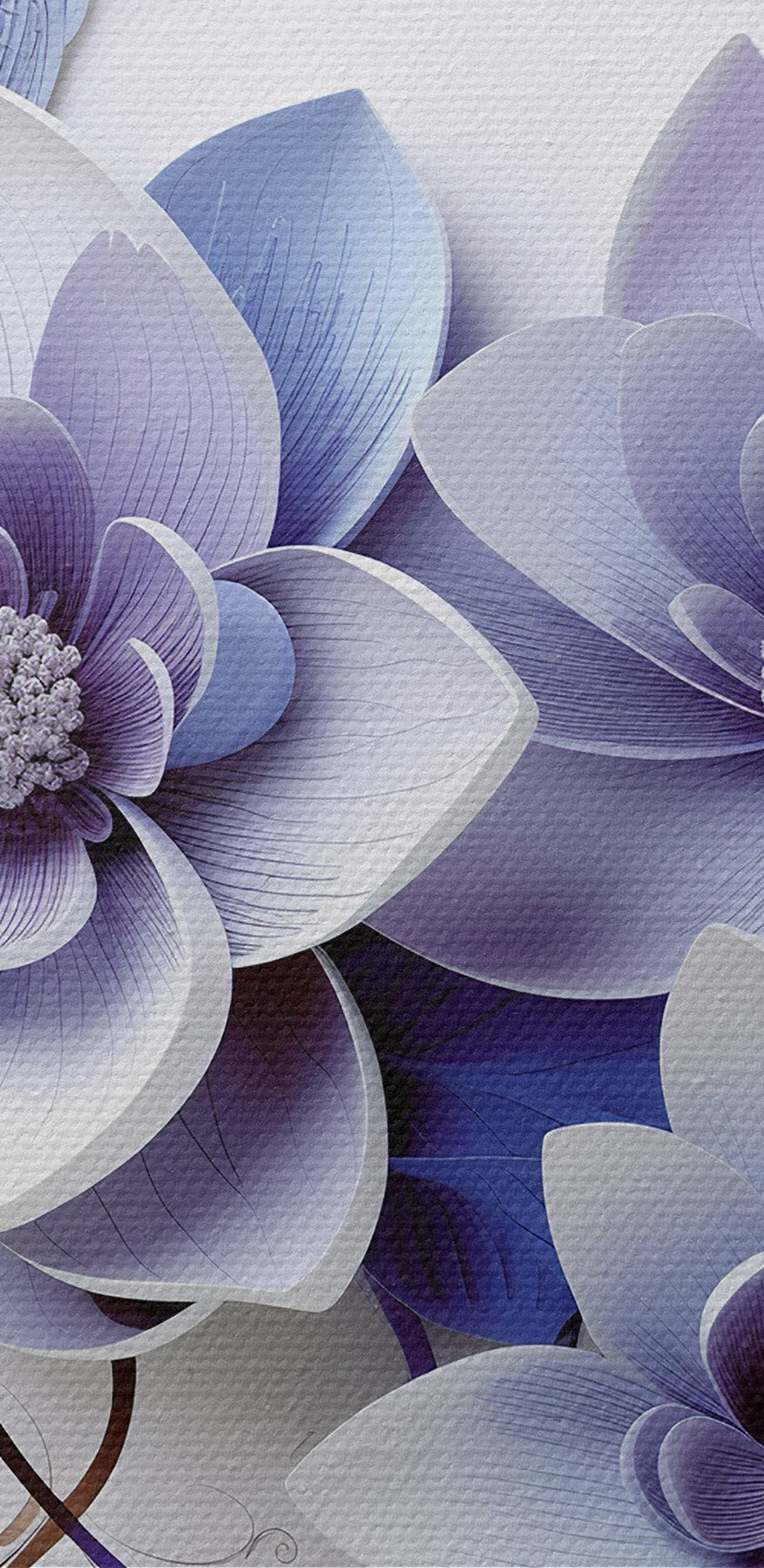 Groupe de fleurs avec feuilles