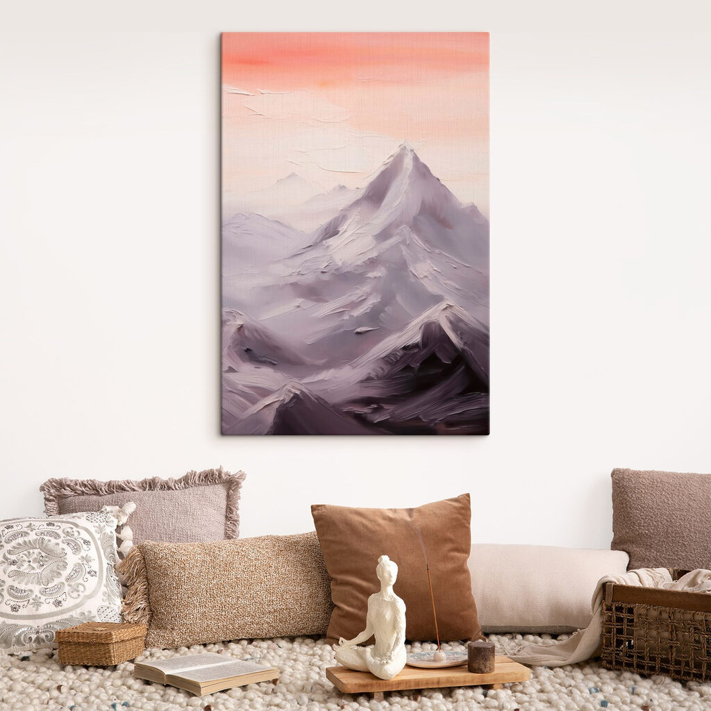 Mountain range with snow