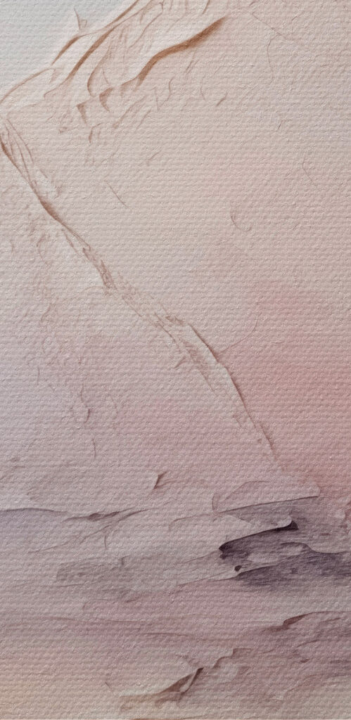 Painting of a mountain range