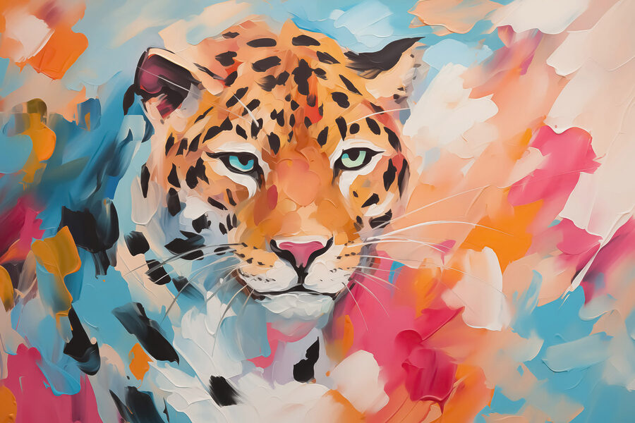 Peinture d'un léopard