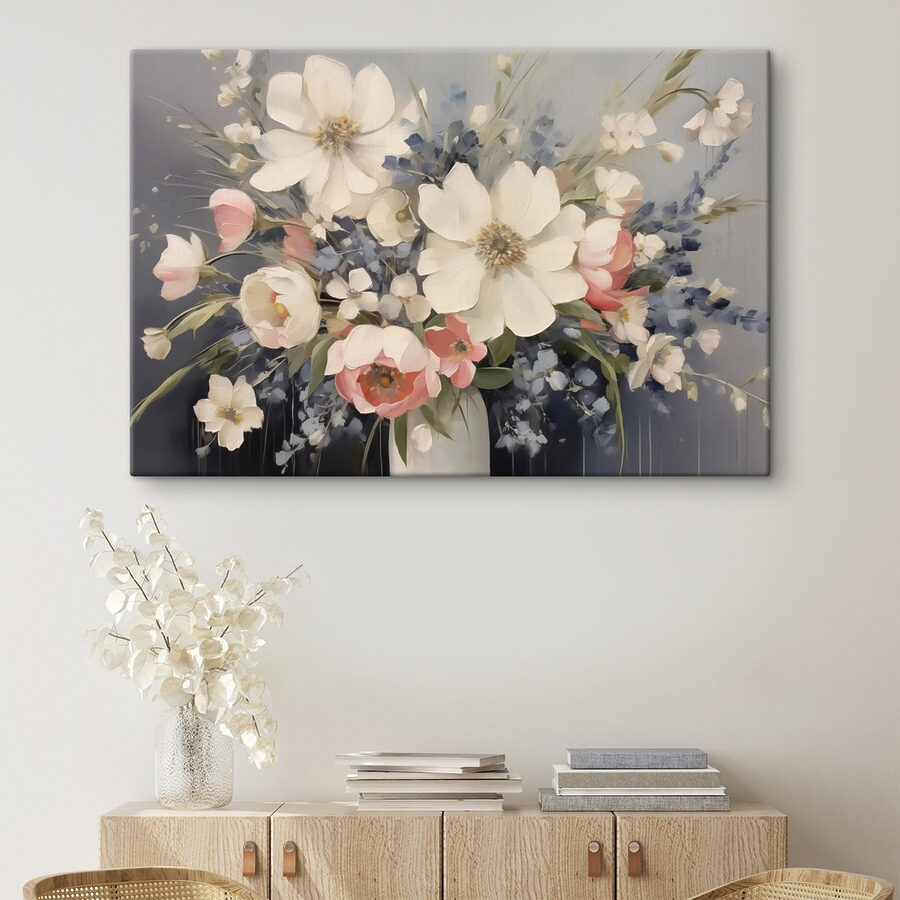 Peinture de fleurs dans un vase
