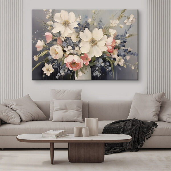 Peinture de fleurs dans un vase Peinture de fleurs dans un vase