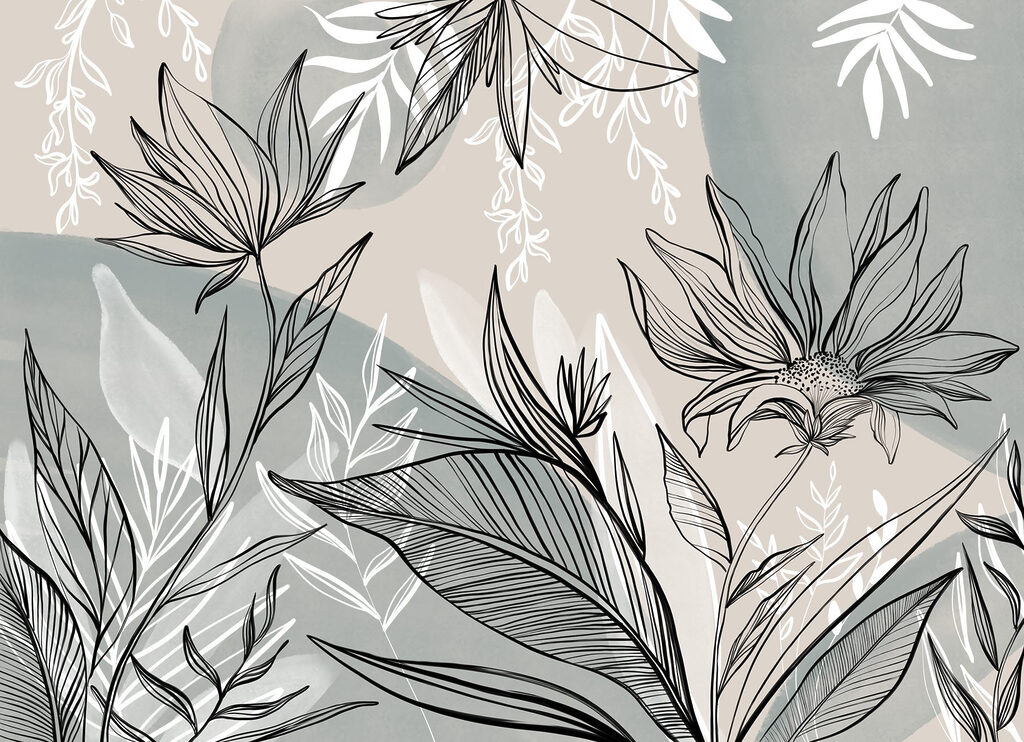 Dessin de fleurs et de feuilles Dessin de fleurs et de feuilles