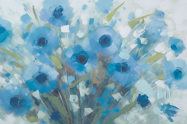 Peinture de fleurs bleues Peinture de fleurs bleues