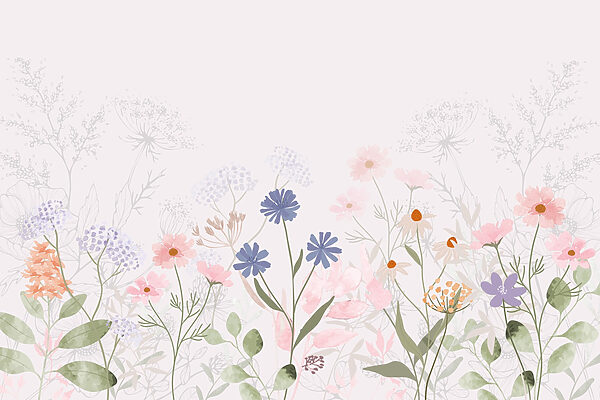 Fleurs délicates dans des tons pastels w03293p 600x400 - Fleurs délicates dans des tons pastels