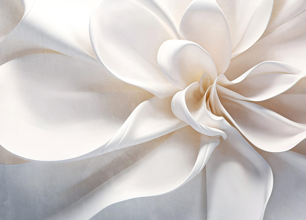 Fleur en tissu blanc Fleur en tissu blanc
