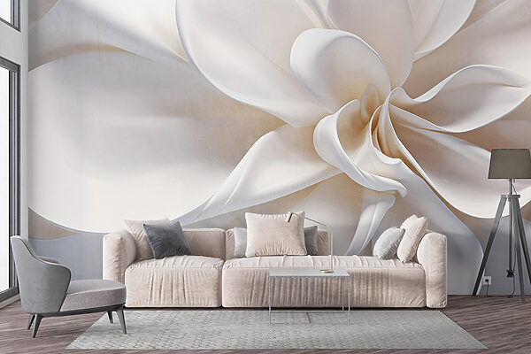 Fleur en tissu blanc Fleur en tissu blanc