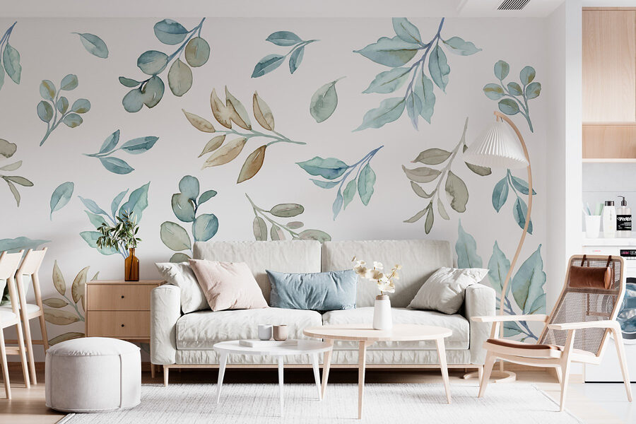 Motif de feuilles et de branches