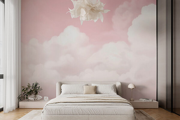 Ciel rose avec nuages Ciel rose avec nuages