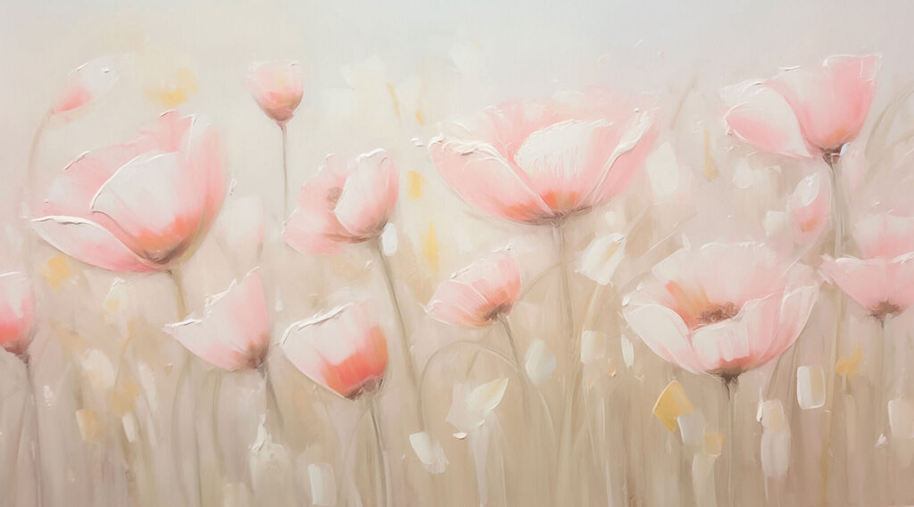 Peinture de fleurs roses Peinture de fleurs roses