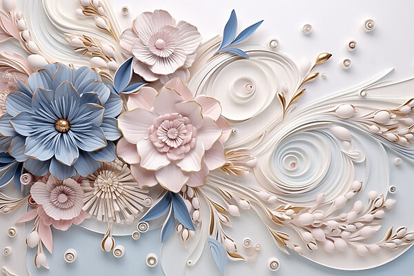 Fleurs et feuilles en papier Fleurs et feuilles en papier