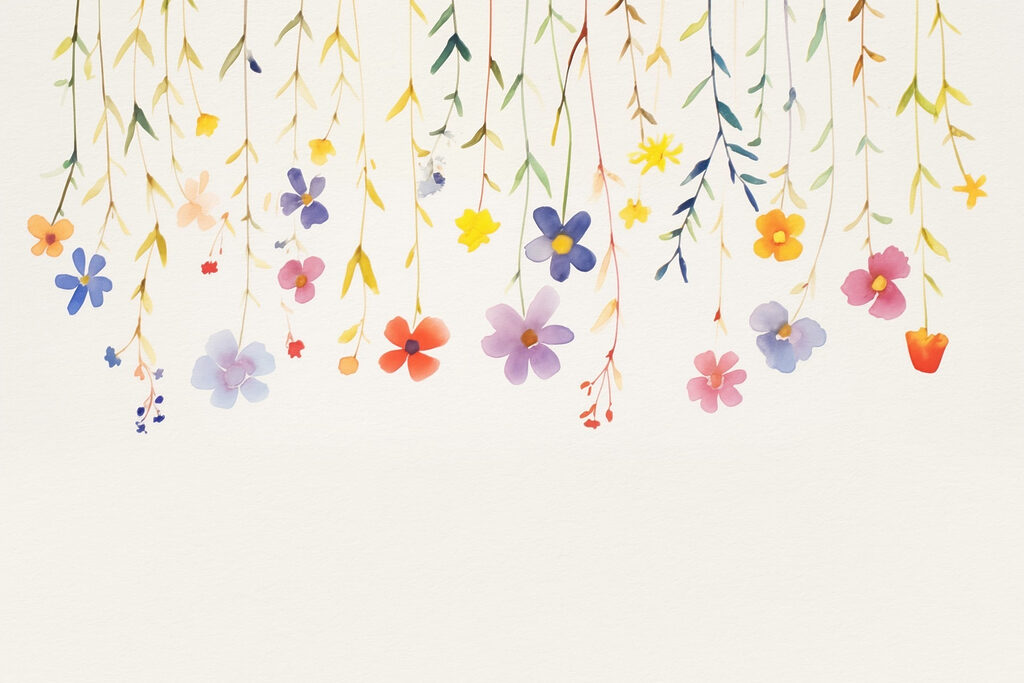 Aquarelle de fleurs et de feuilles Aquarelle de fleurs et de feuilles