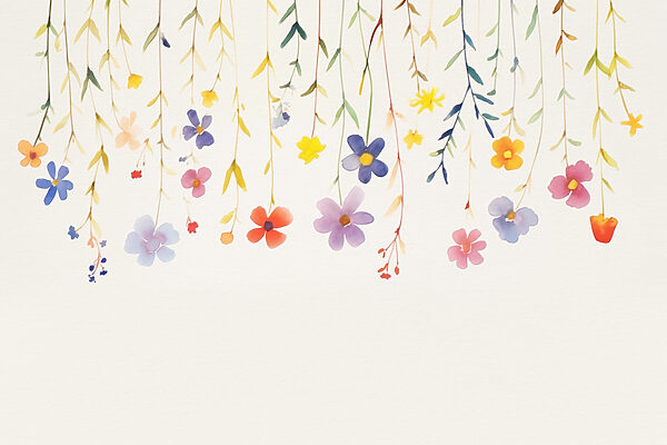 Aquarelle de fleurs et de feuilles Aquarelle de fleurs et de feuilles