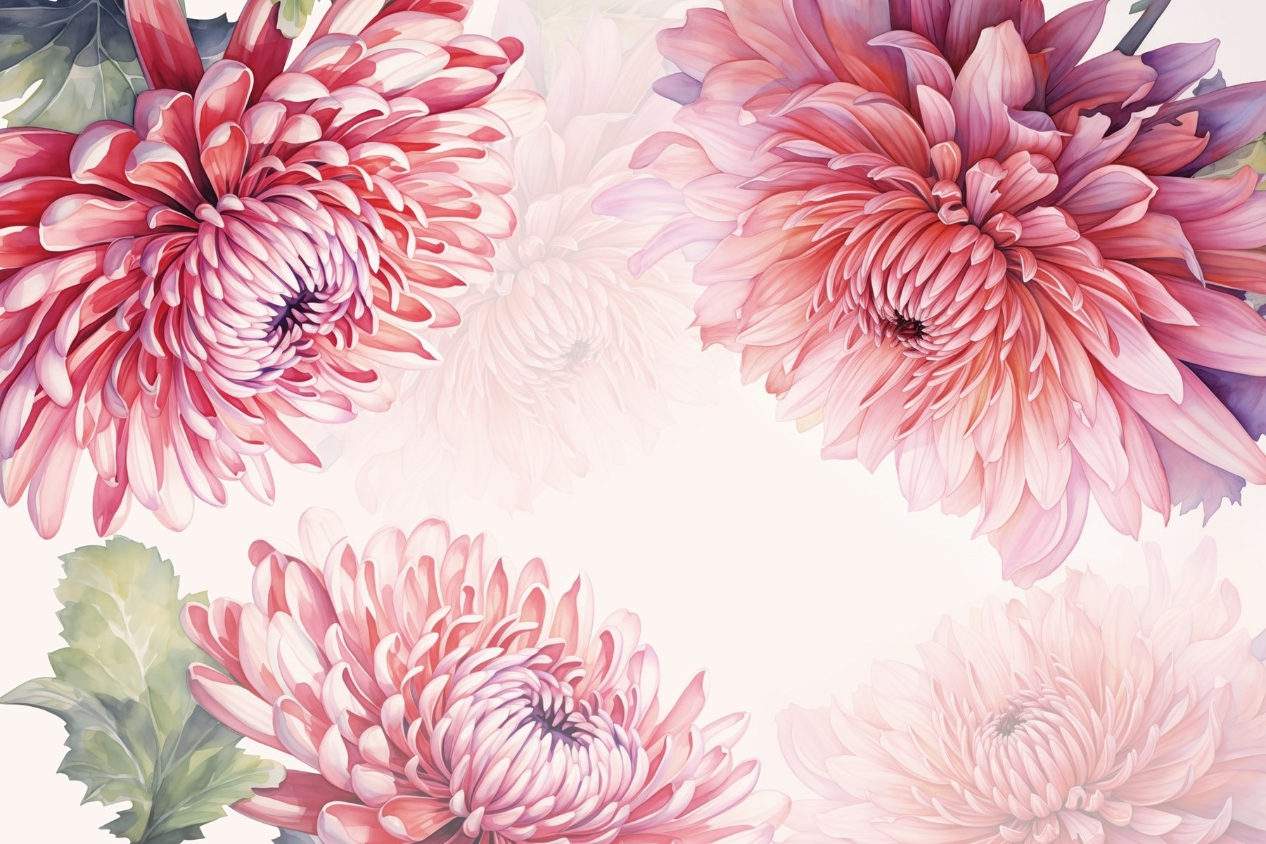 Vibrant flowers in gentle hues