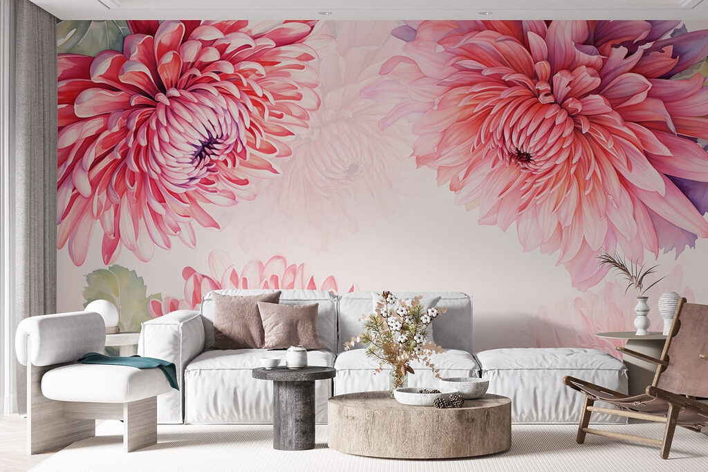 Vibrant flowers in gentle hues