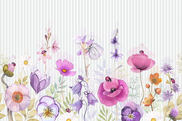 Des fleurs colorées et des insectes vivants Des fleurs colorées et des insectes vivants