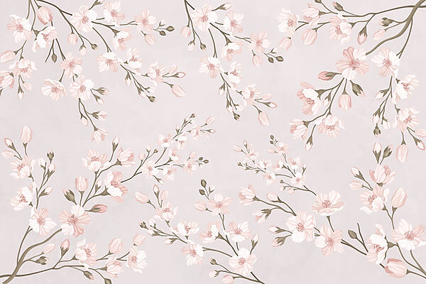 Motif de fleurs sur fond blanc Motif de fleurs sur fond blanc