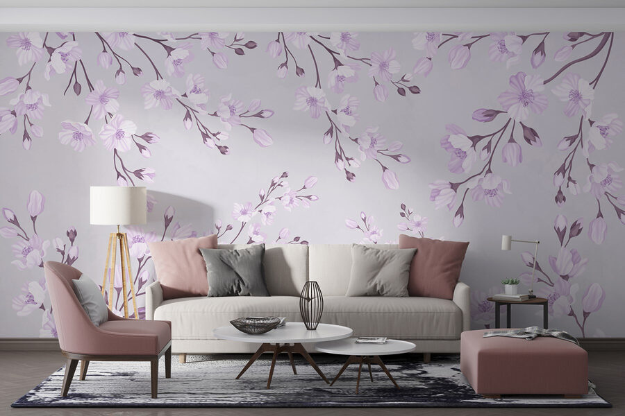 Motif de fleurs sur fond blanc Motif de fleurs sur fond blanc