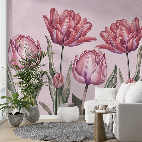 Groupe de fleurs roses Groupe de fleurs roses