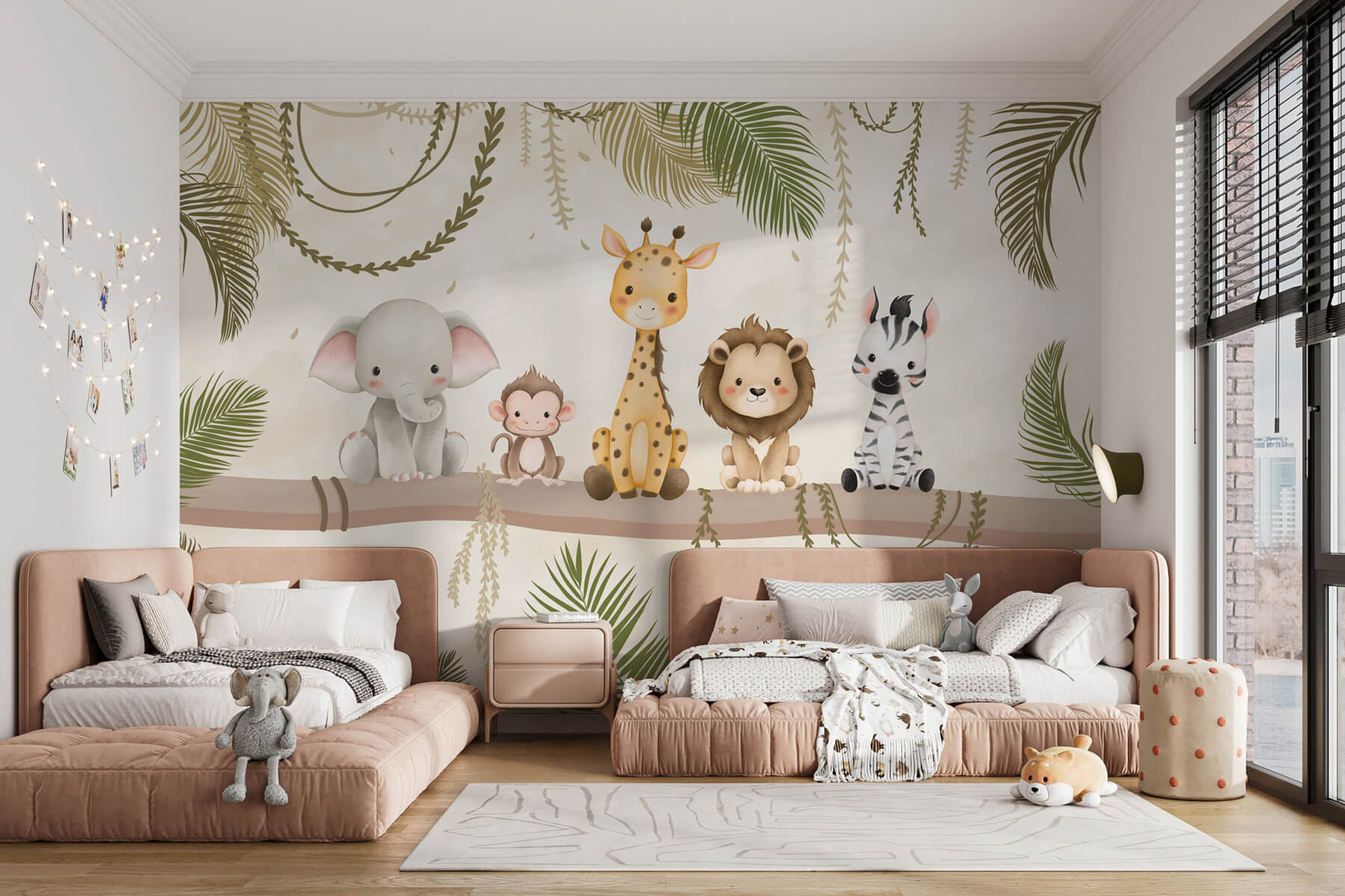 Group of animals sitting on a branch