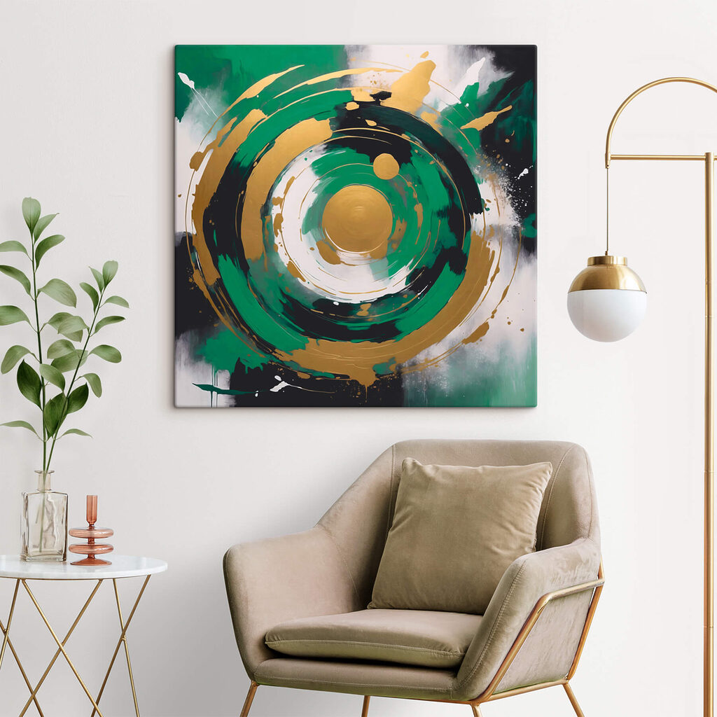 Dynamic circular patterns in vibrant hues