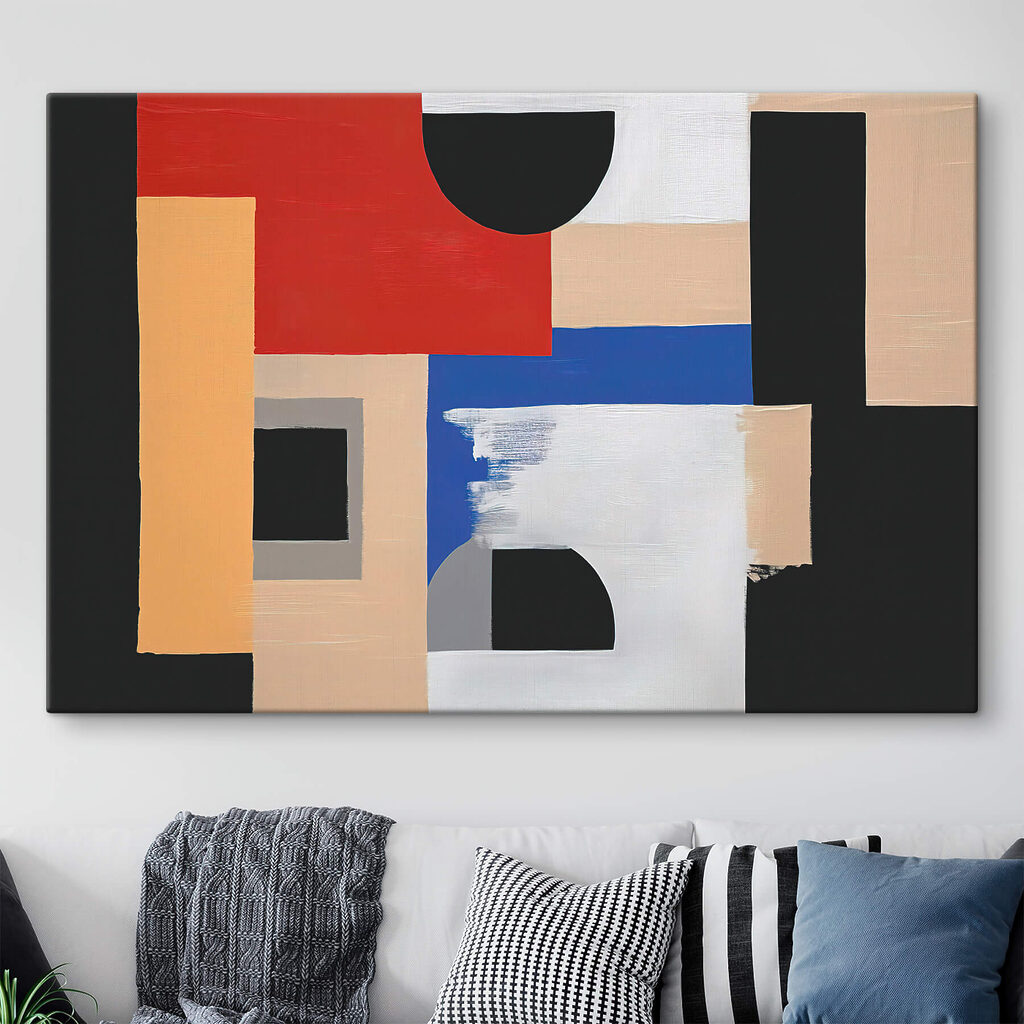 Painting of different colors and shapes