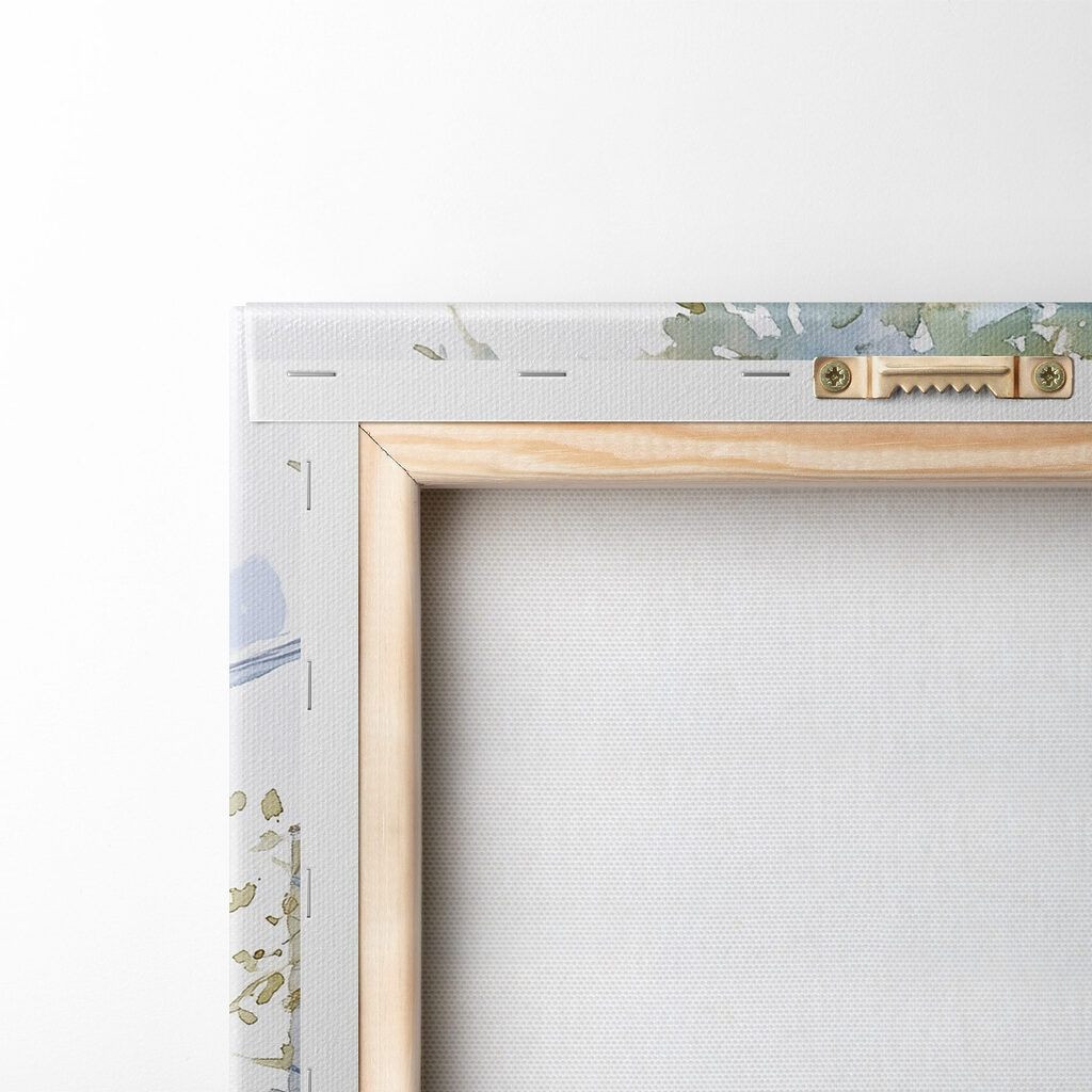 Watercolor of a building with a tree and a balcony